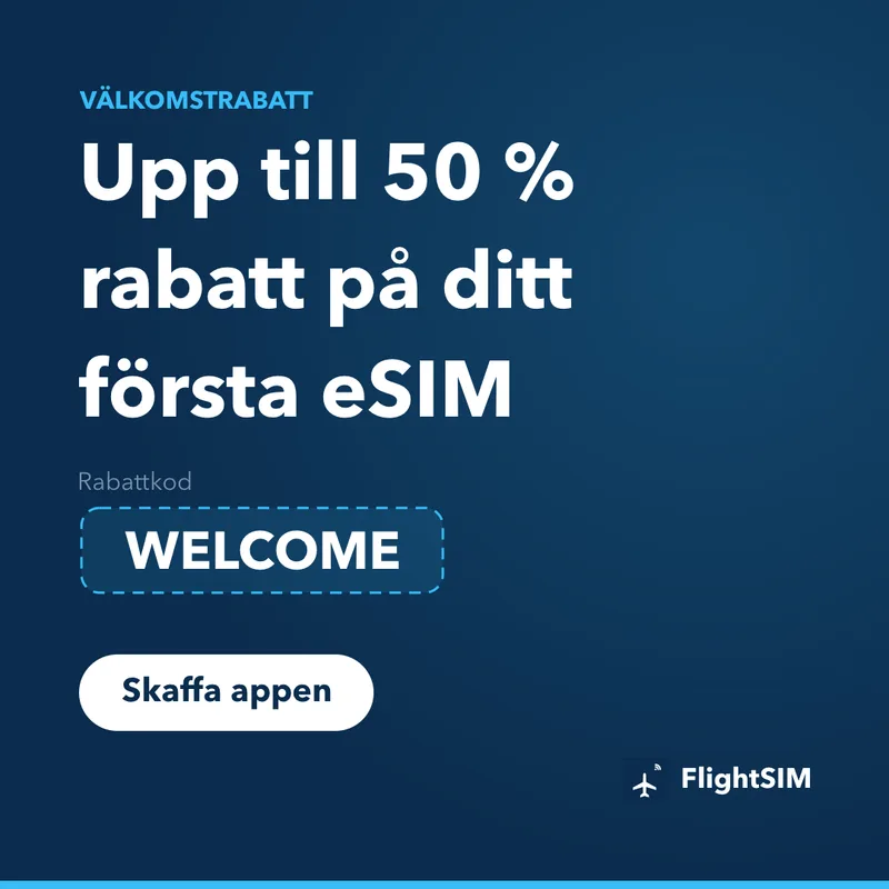 FlightSIM-rabattkod — WELCOME, 15 % rabatt