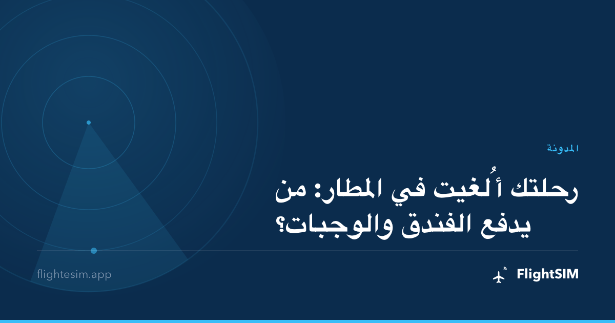 رحلتك أُلغيت في المطار: من يدفع الفندق والوجبات؟