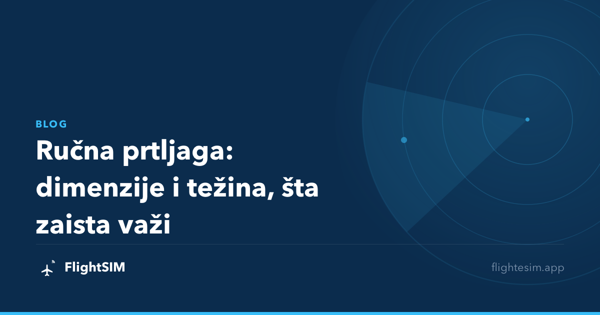 Ručna prtljaga: dimenzije i težina, šta zaista važi