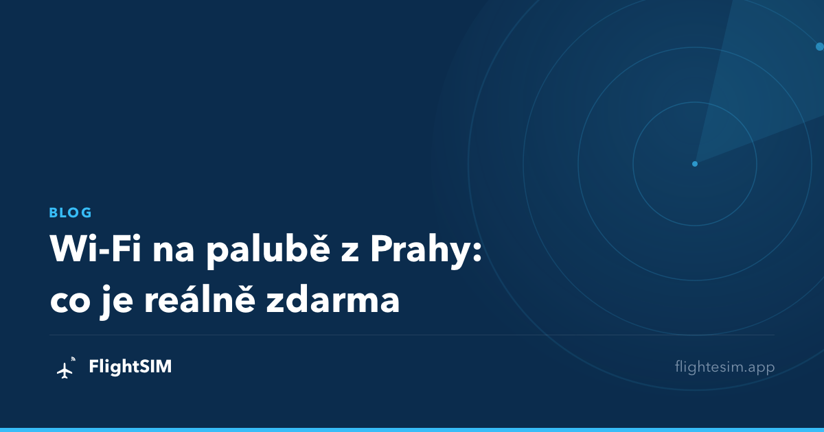 Wi-Fi na palubě z Prahy: co je reálně zdarma