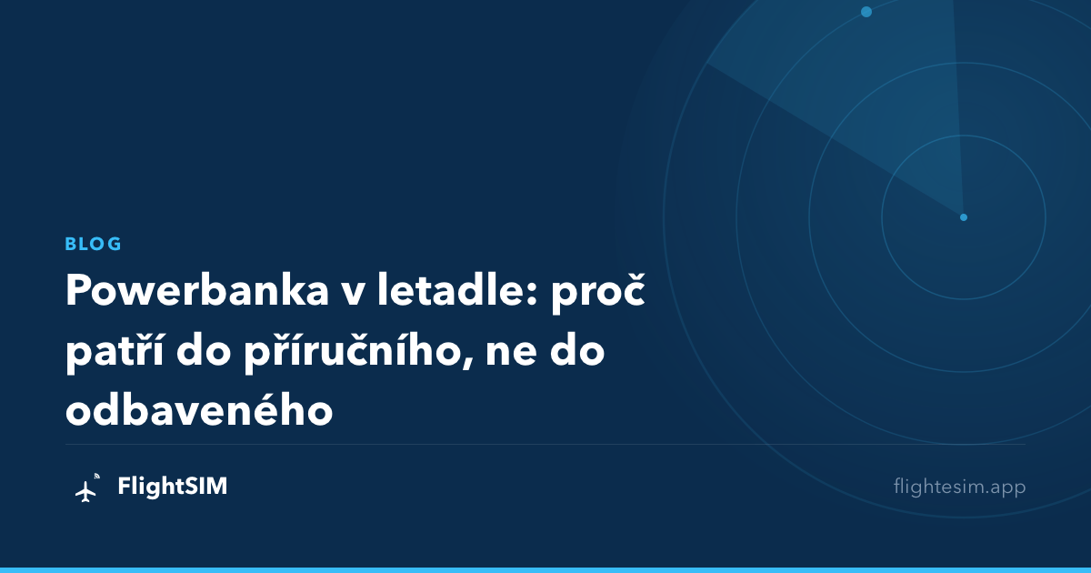 Powerbanka v letadle: proč patří do příručního, ne do odbaveného