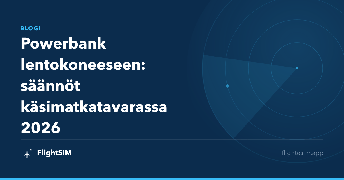 Powerbank lentokoneeseen: säännöt käsimatkatavarassa 2026
