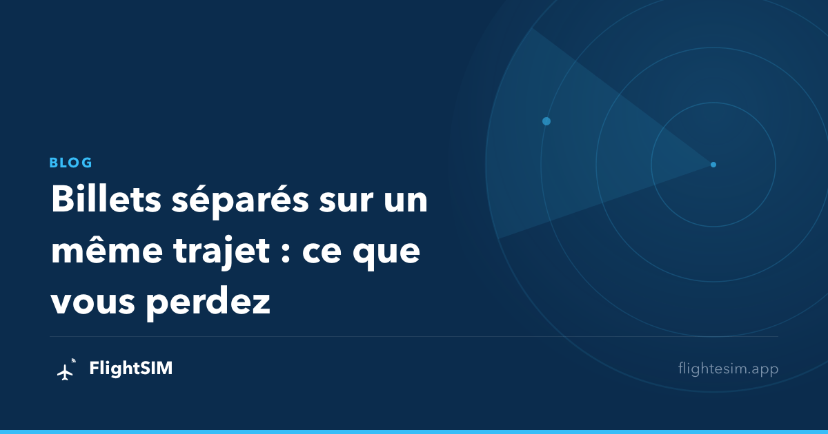 Billets séparés sur un même trajet : ce que vous perdez
