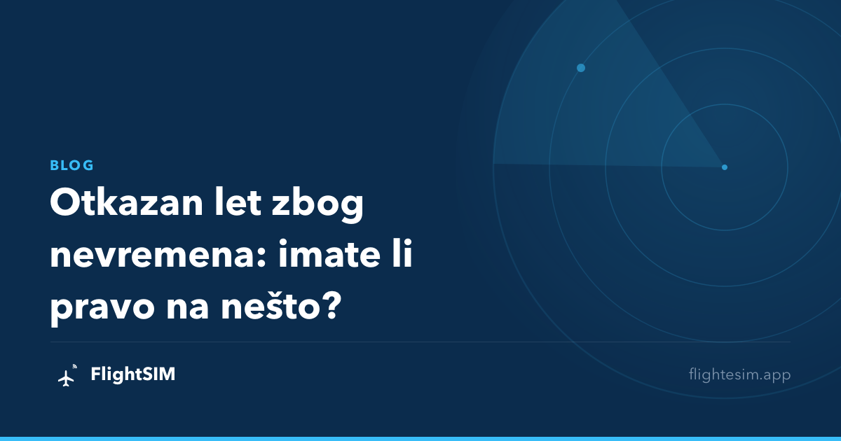 Otkazan let zbog nevremena: imate li pravo na nešto?