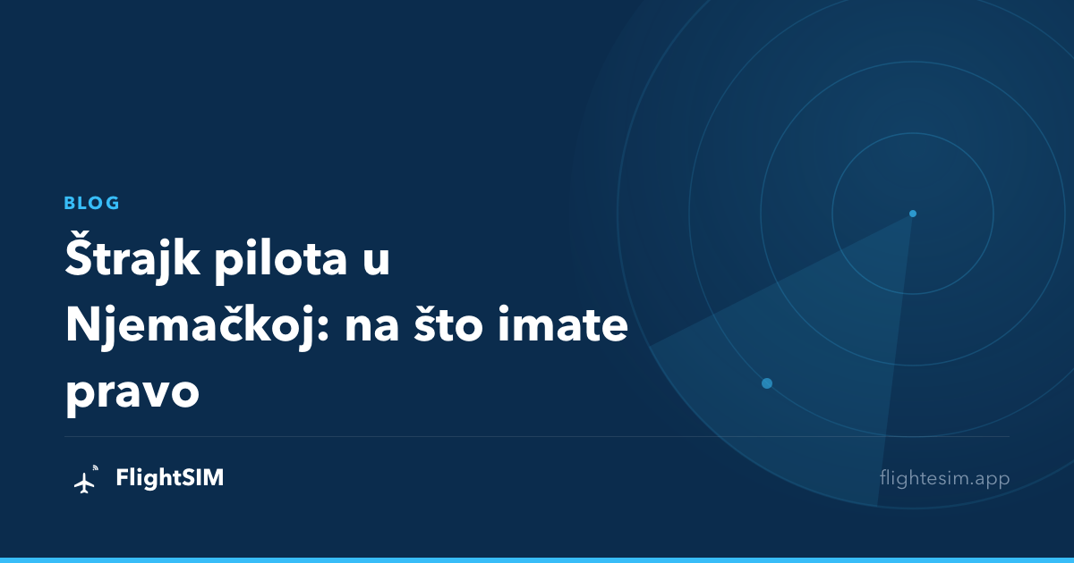 Štrajk pilota u Njemačkoj: na što imate pravo