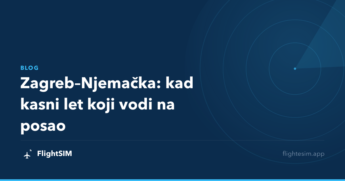 Zagreb–Njemačka: kad kasni let koji vodi na posao