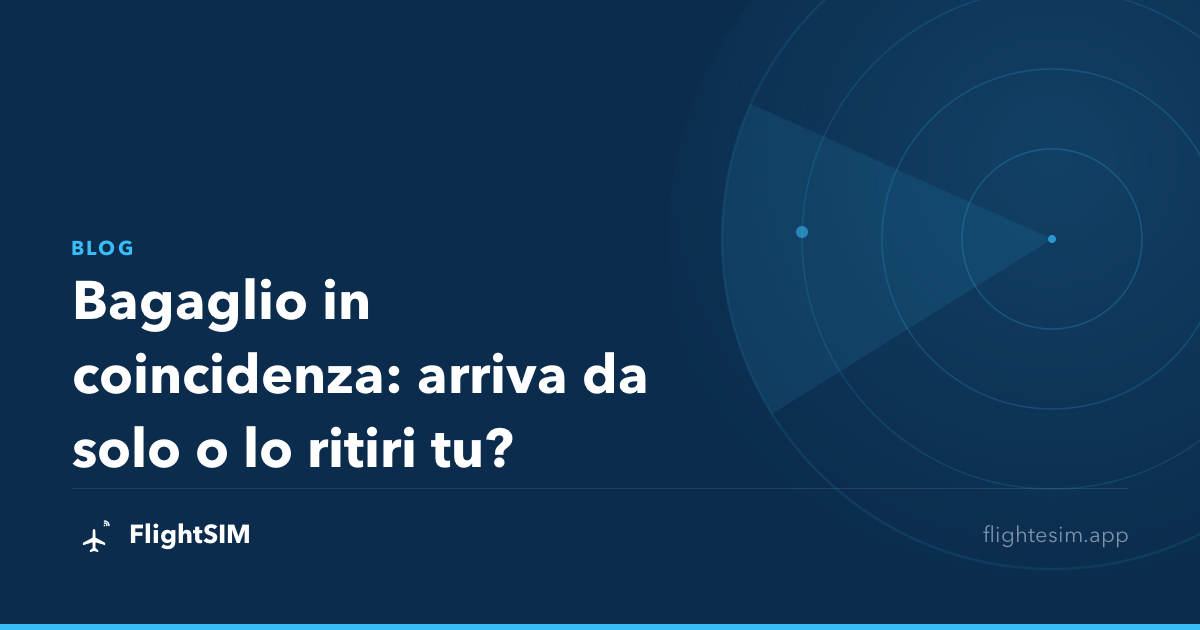 Bagaglio in coincidenza: arriva da solo o lo ritiri tu?