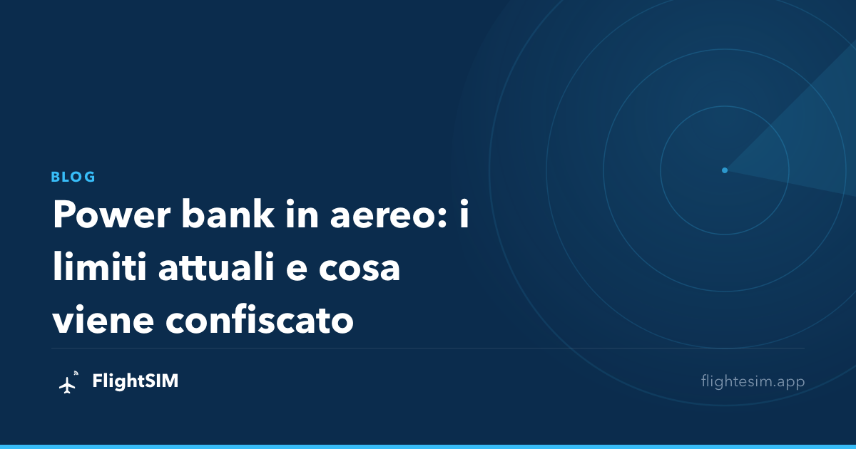 Power bank in aereo: i limiti attuali e cosa viene confiscato