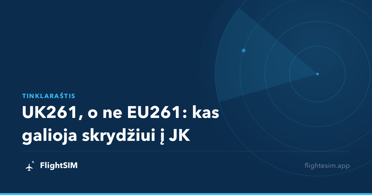 UK261, o ne EU261: kas galioja skrydžiui į JK