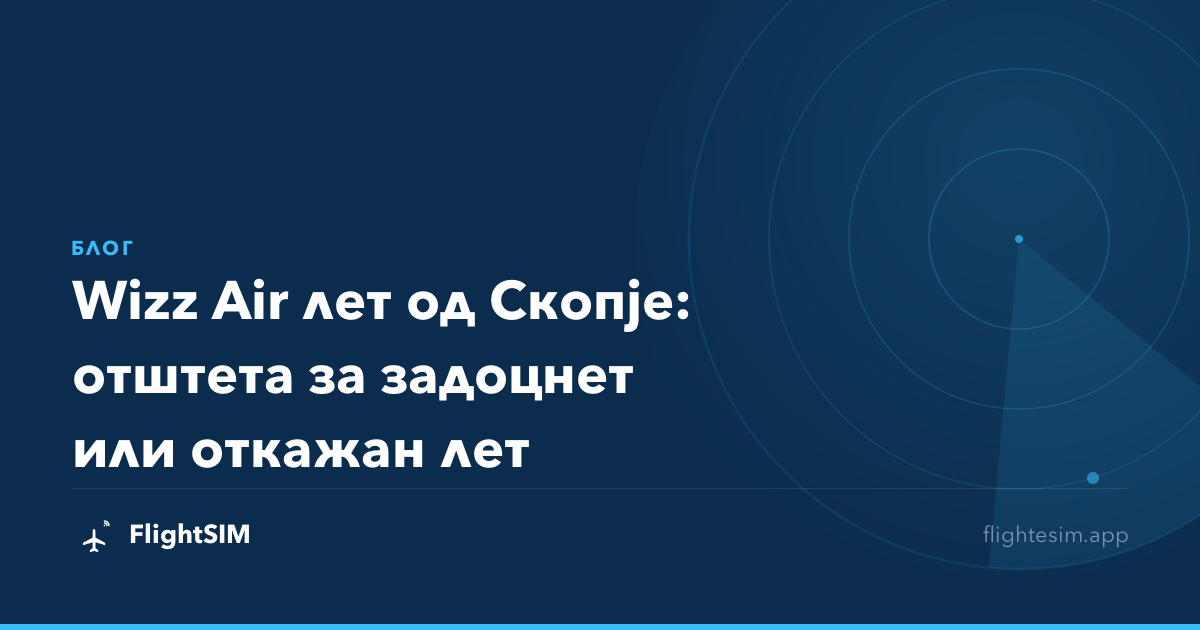 Wizz Air лет од Скопје: отштета за задоцнет или откажан лет