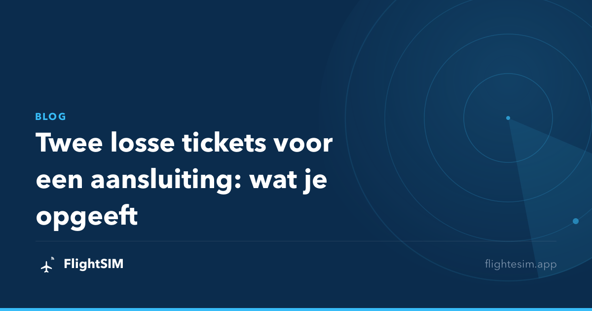 Twee losse tickets voor een aansluiting: wat je opgeeft