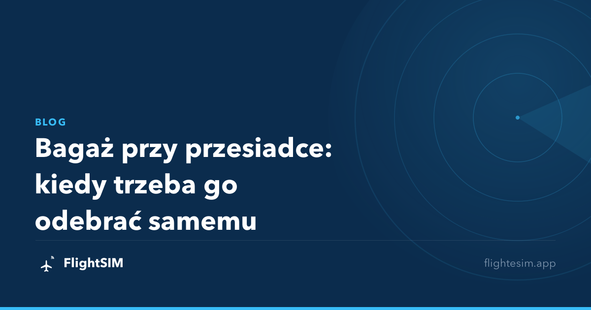 Bagaż przy przesiadce: kiedy trzeba go odebrać samemu
