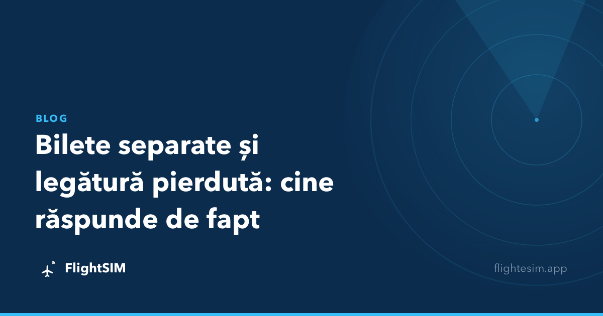 Bilete separate și legătură pierdută: cine răspunde de fapt