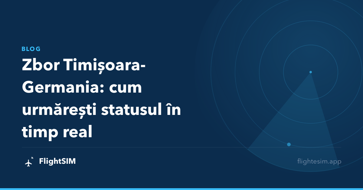 Zbor Timișoara-Germania: cum urmărești statusul în timp real