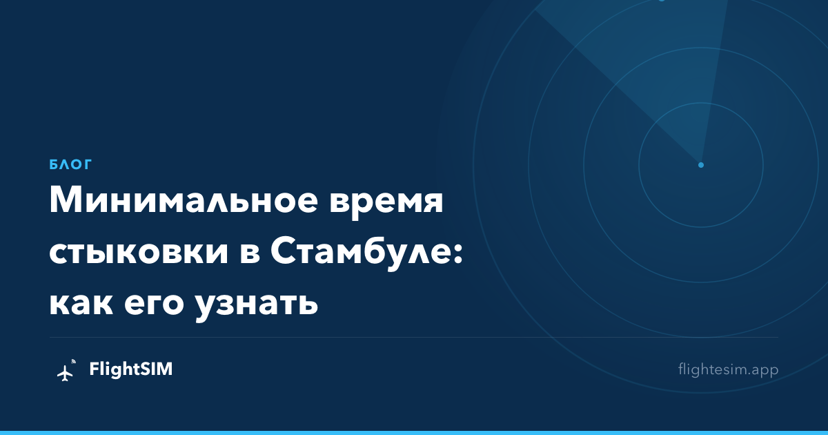 Минимальное время стыковки в Стамбуле: как его узнать