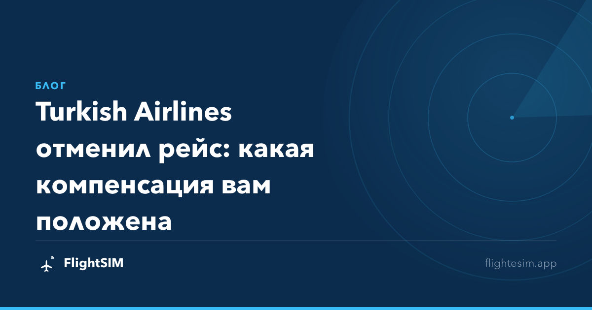 Turkish Airlines отменил рейс: какая компенсация вам положена