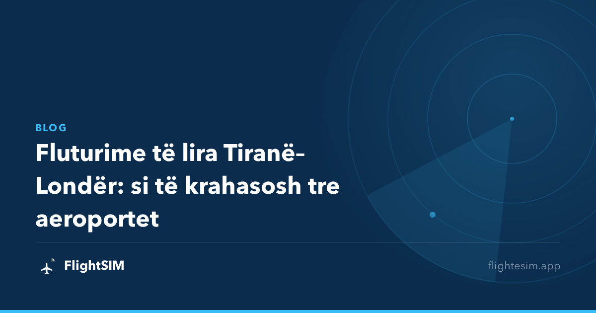 Fluturime të lira Tiranë–Londër: si të krahasosh tre aeroportet