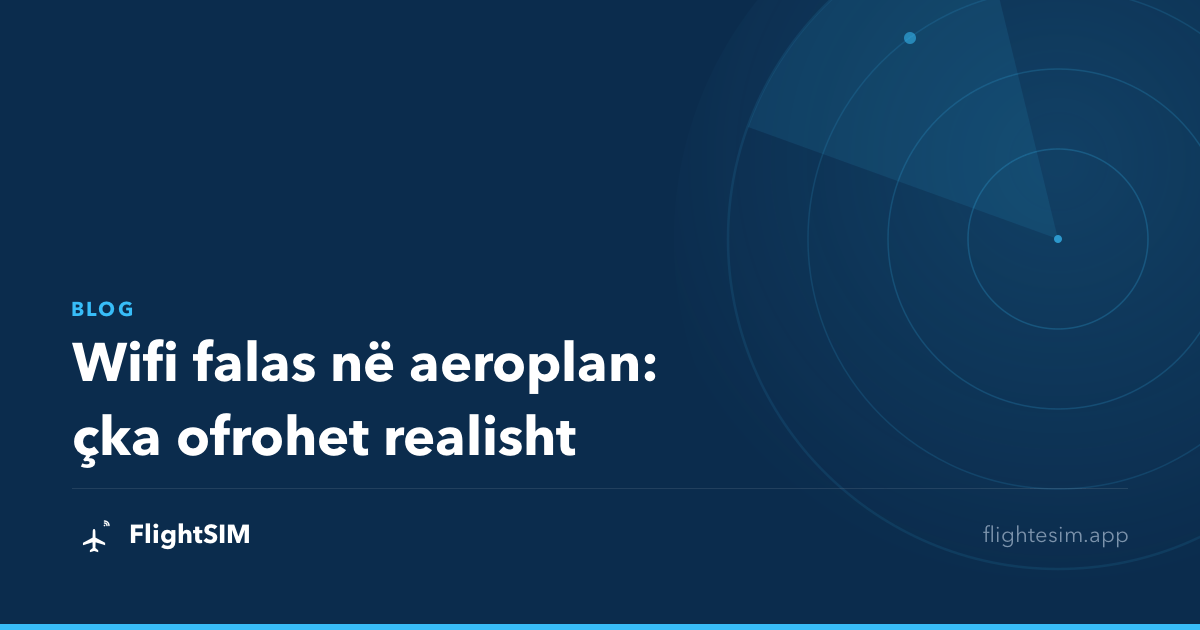Wifi falas në aeroplan: çka ofrohet realisht