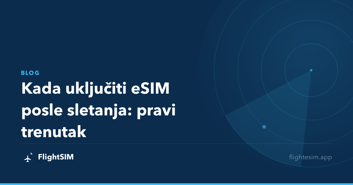 Kada uključiti eSIM posle sletanja: pravi trenutak