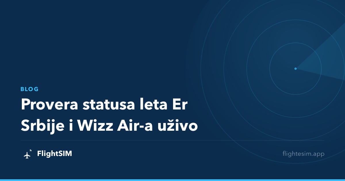 Provera statusa leta Er Srbije i Wizz Air-a uživo