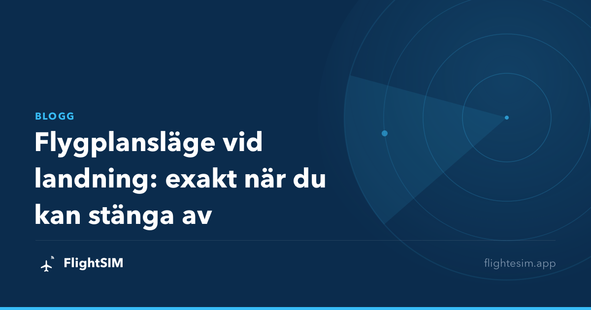 Flygplansläge vid landning: exakt när du kan stänga av