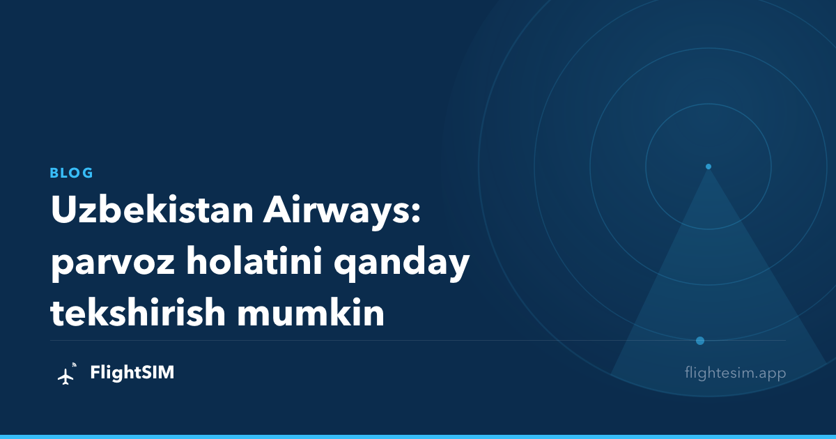 Uzbekistan Airways: parvoz holatini qanday tekshirish mumkin