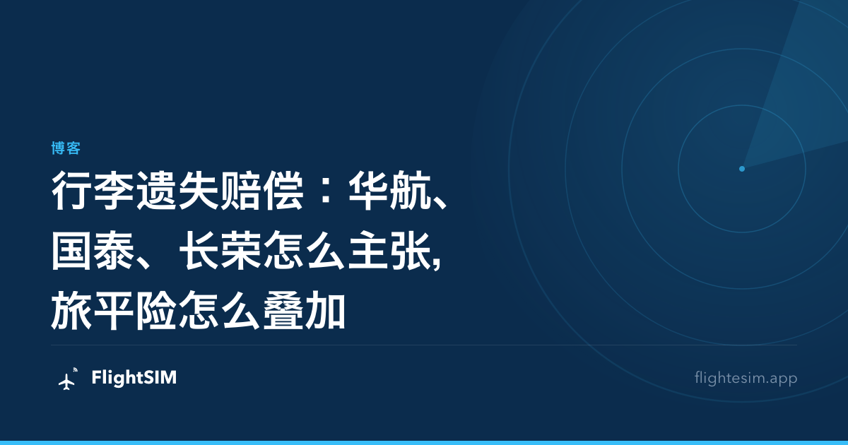 行李遗失赔偿：华航、国泰、长荣怎么主张，旅平险怎么叠加